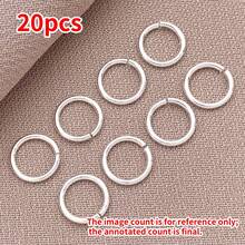 20个4/5/6/8/10毫米优雅简约开口圈 - 镀18K金铜，厚实银色和铂金饰面，抛光开口圆环，适用于DIY手链、项链、耳环、婚礼和派对工艺品 - 彩色 - 查看 20
