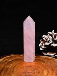 1pc Natural Crystal Rose Quartz Crystal Point Healing Stone Hexagon Square Pointed Stone Wand Healing Jewelry - Poin Kristal Kuarsa Mawar - View 24