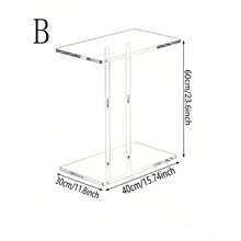 1SET Acrylic Sofa Side Table, Easy Assembly & Detachable, Suitable For Bedroom, Living Room, Kitchen, Hallway - Multicolor - View 12
