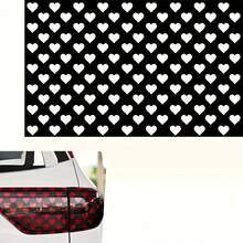 1pc Heart-Shaped Self-Adhesive Brake Light Sticker/Mailbox Decal, Heart Pattern Design Thin Film, Creative Car Modification Sticker - A - View 4