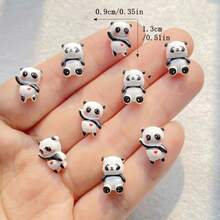 12/30个装 亮丽树脂可爱迷你卡通猫吊坠 - 节日主题DIY饰品 - 彩色 - 查看 5