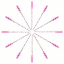 50PCS Disposable Mascara Wands, Nylon Bristle Eyelash Brush Brush Heads, Unscented Eyebrow Extension Applicator With ABS Plastic Rod, Normal Skin Compatible - Pink And Black Wand Set, Daily Necessities, Back To School Supplies, Gifts For Ladies, Christmas Gifts, Home Decor, Travel, Travel Essential, Valentine's Day, Cheap, Travel Makeup Brush, Gifts For Women, Makeup Artist, Professional Complete Makeup Kit - 粉色 - 查看 4