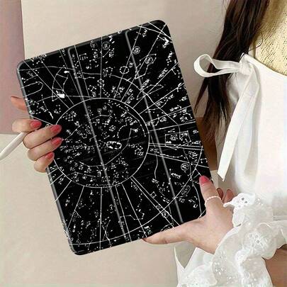 Ancient Chinese Star Chart With Constellations. This Stylish  Case Is Compatible With Anti-Drop Function, Sleep/Wake Function Compatible With /, Case, Case,Case, Case 10th Generation,Grey  Case,Cute  Case