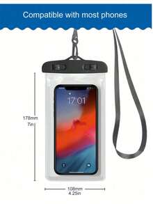 1个通用IPX8防水手机壳，防水袋，适用于游泳、潜水、海滩、夏季旅行必备 - 水機防水袋 - 查看 4