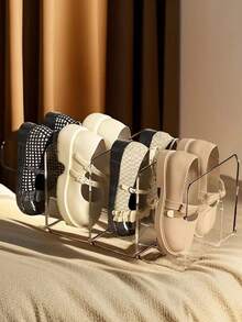 2 piezas/4 piezas Divisores de almacenamiento transparentes de plástico, organizadores de armario de acrílico, soportes para carteras y bolsos, organizadores de bolsas transparentes - transparente - Ver 6