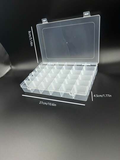 qingfei Hộp đựng chỉ thêu bằng nhựa trong suốt 36 ngăn, hộp đựng cuộn chỉ, dụng cụ thêu chữ thập và may vá DIY.