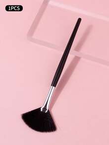 1/4支迷你扇形高光刷，柔软便携面部轮廓化妆刷，散粉腮红刷，专业化妆工具 - 彩色 - 查看 9