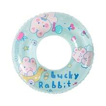 1pc Creative Cartoon Lucky Rabbit Children Swimming Ring, 60cm-70cm, Kids Summer Swimming Pool Party Decoration Accessory - Mint Green - View 5