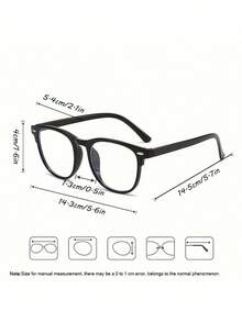 3 Pairs Computer, Reading, Gaming, TV, Phone Anti-Fatigue Glasses, Available In Black, Leopard Print, And Clear Frames, Suitable For Men And Women - Multicolor - View 4