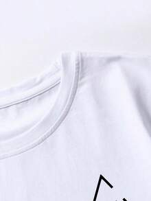 ChristmasManfinity Homme Men's Printed Short-Sleeve T-Shirts With Geometric Design. Popular Item. - White - View 3