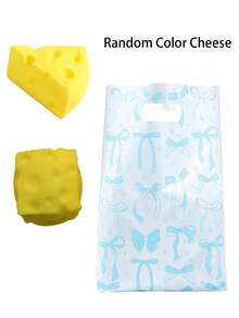 1/2个装减压三角奶酪造型挤压玩具，慢回弹软胶奶酪形状指尖玩具，柔软质地缓解焦虑小工具，附赠随机颜色礼品袋 - 彩色 - 查看 17
