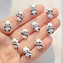 12/30个装 亮丽树脂可爱迷你卡通猫吊坠 - 节日主题DIY饰品 - 彩色 - 查看 4