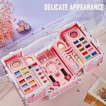 Children's Day Best Gift Washable Kids Makeup Kit For Little Girls - Real Cosmetic Play Set With Mirror, Case, And Beauty Dress-Up Toys, Perfect Birthday Gift - 粉色 - 查看 7