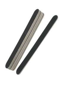240/240 Grit Nail File, Double-Sided Nail Buffer Block, Nail Care Tool - Black - View 1