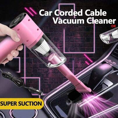 YAIUZGOO 强力车载吸尘器，干湿两用，轻松去除猫毛及其他宠物毛发，多功能便携式有线车载吸尘器，适用于所有带点烟器插座的车辆