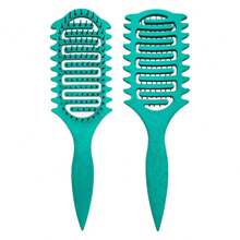1支女士卷发梳，透气造型卷发器，适合所有发质，释放卷发潜能，打造各种发型，成就完美造型 - 彩色 - 查看 12