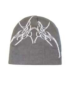 男女通用 Y2K 风格针织帽 - A - 查看 10