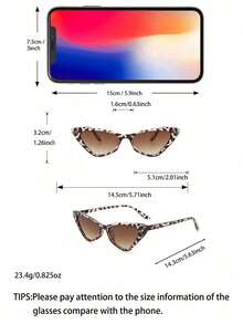 1副猫眼沙滩时尚眼镜，个性化Y2K风格，男女皆宜 - 豆花框茶片 - 查看 4