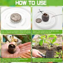 50pcs 30mm Peat Pellets Seed Starter Soil Blocks, Nutrient Seed Planting Blocks For Vegetable Seedlings, Easy To Transplant Compressed Peat Seed Pots - Multiple Styles - View 2