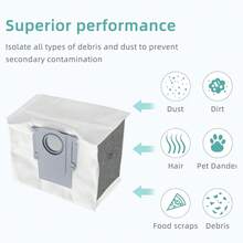 Dust Bag Replacement For S8+ / S8 Pro Ultra / S7 MaxV Ultra / S7 Pro Ultra / Q7+ / Q7 Max+ / Q5+ Vacuum Self-Empty Dock,With Small Brush - View 3