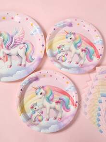 40 pezzi Set di stoviglie per festa a tema unicorno, stoviglie monouso, contenitori per alimenti monouso, piatti monouso, tovaglioli, bicchieri monouso, forniture per feste di compleanno, decorazioni per feste di compleanno, decorazioni per la casa, decorazioni per la cucina, decorazioni per la tavola, decorazioni per feste di compleanno, decorazioni per matrimoni, decorazioni per festa di nascità, decorazioni per addii al nubilato, decorazioni per rivelazione del sesso - unicorno - Visualizzare 6