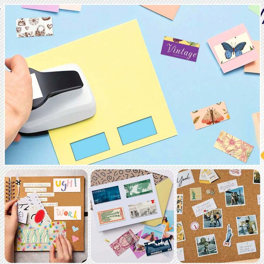 1 Inch (25mm) Rectangle Hole Punch Tool, Everyday Fashion Rectangle Shape DIY Portable, Suitable For Paper Art, Card Making, Scrapbooking, Student Use - 1 Inch 25mm Rectangle Paper Hole Puncher - View 1
