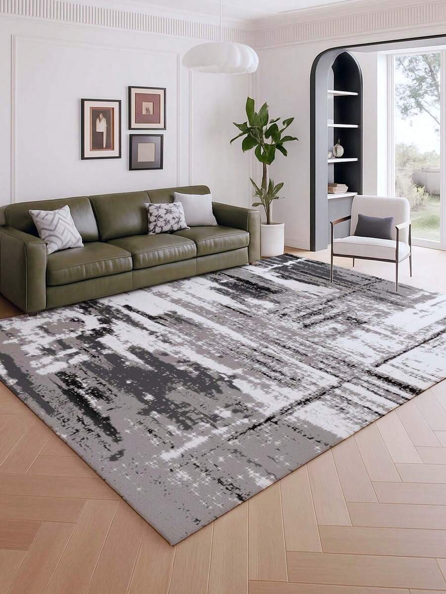 1 pieza Alfombra decorativa de lujo y moda para interiores, nuevo material de lana sintética lavable, alfombra para sala de estar, alfombra para sofá, alfombra para dormitorio, alfombra antideslizante para mesita de noche, alfombra para piso de habitación, alfombra para comedor y cocina, almohadilla para silla de oficina, felpudo de entrada, manta de picnic para exteriores, esterilla para acampar - Multicolor-1 - Ver 1