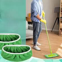 16 paños de limpieza verdes, blancos y grises, convenientes y prácticos, diseñados para una instalación y uso fáciles, adecuados para limpieza en seco y húmeda para eliminar manchas - Accesorios de limpieza | Firmemente unidos al trapeador - 16 piezas - Ver 8