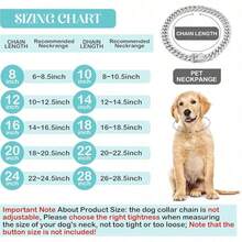 奢华嘻哈宠物项链，时尚可调节宠物项圈，尽显高端气质，经典链镶嵌水钻，经久耐用，实用美观，适合猫狗佩戴。 - 彩色 - 查看 4