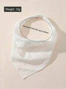 1pc Women's Handmade Floral Embroidered Rolled Edge Headwrap, Suitable For Daily Wear And Vacation Hair Accessories Autumn Accessories Autumn Head Scarf Women Bandana Sport Sweatband Fall Headband Sport Head Band Hair Band For Gift Winter - 白色 - 查看 6