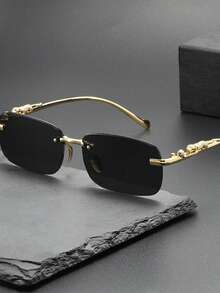 高端时尚无框眼镜，四季皆宜，优雅高端时尚眼镜，时尚配饰礼品 - 彩色 - 查看 11