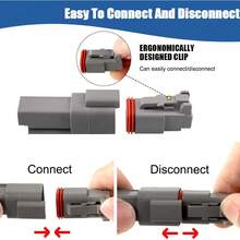 德驰连接器套件 IP67 - 2 3 4 6 8 12 针 DT 连接器 1 套，带 16 号实心触点，适用于汽车、船舶、卡车、摩托车等汽车电气线束连接器 - Deutsch - 查看 5