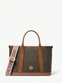 Michael Kors MK Luisa Women's Crossbody Handbag, Adjustable Wide Strap Design, Top Handle Included - Rust Brown - View 7
