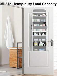 [Delivery Within 2-7 Days In The United States]4-Layer Door Organizer Rack, Can Be Hung, Large Capacity, Non-Woven, Bathroom, Bedroom, Hanging Door Storage Bag Door Mounted Fabric Storage Organizer With 4 Large Pockets - Ideal For Bedroom, Bathroom, Pantry - Space-Saving Design For Home Organization, Bathroom Organization | Modern Storage Organizer | Durable Fabric Material, Bathroom Organizers And Storage Organization And Storage Home Essentials Closet Organization And Storage Household Items Closet Orginizer Home Décor Closet Organization And Storage Bathroom Essentials House Essentials Univivi 4-Shelf Door Hanging Organizer Baby Door Storage Wall Mount Storage With 4 Large Pockets And 4 Side Mesh Pockets For Toiletries And Sundries Holiday Season, Festival Decor - 彩色 - 查看 5