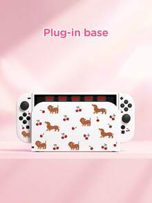 1pc Cute Cherry Dog Pattern Protective Case, Compatible With New Switch 2 (2025), Switch NS/Switch OLED/Lite, Suitable For Switch 2 Game Console Accessories, Family Pack, Storage Bag, Card Slot Base Shell, Switch Protective Case, Romantic Gift For Switch Players - Multicolor - View 13