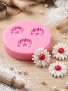 1pc Sunflower Candy Pudding Jelly Mold, DIY Cake Chocolate Silicone Mold, Baking Tool - Multicolor - View 3