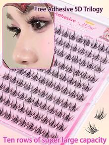 100/120pcs Self-Adhesive False Eyelash Clusters, Mixed Length Fluffy Set, No Glue Needed, Fluffy Individual False Lashes, Self-Adhesive DIY Eyelash Extension, Pre-Glued Lash Clusters, Natural Lengthening C-Curl Lash Clusters, No Glue Or Makeup Remover Needed, False Eyelashes, Lash Clusters, Individual False Lashes, Eyelashes, False Lashes - C - View 7
