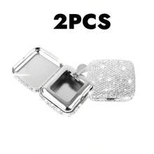 1 chiếc gạt tàn mini đính đá lấp lánh, gạt tàn sang trọng đính đá lấp lánh có nắp, gạt tàn di động dùng trong xe hơi, gạt tàn thuốc lá dễ thương, gạt tàn lấp lánh, thích hợp cho gia đình, văn phòng, du lịch, quà tặng cho nữ, nhỏ gọn, dễ vệ sinh, thích hợp cho lễ hội âm nhạc, lễ hội hóa trang, Giáng sinh, Halloween, Ngày Valentine. - gạt tàn thuốc - Xem 12