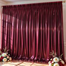 White Glitter Backdrop Cloth, Wrinkle-Free Satin Photo Background Curtain, For Wedding, Birthday, Baby Shower Photography Decor - Burgundy - View 5