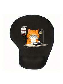Wrist Rest Mouse Pad, Cute Cat & Dog Pattern Design, Anthropomorphic Style, Ergonomic Design With Wrist Rest, Faux Leather Mouse Pad With Smooth Wrist Rest, Comfortable Mouse Pad, Computer Desk Mat, Office Keyboard Pad, Desktop Protector, Suitable For Non-Slip Base, Gaming, Anti-Slip, Computer, Laptop, Office, Home Use, Graduation Souvenir, Suitable For Office And Gaming, Birthday Gift, School Gift, Mother's Day Gift, Office Supplies - Multicolor - View 14