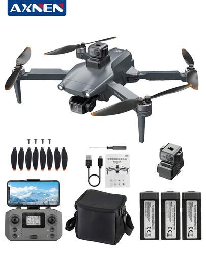 AXNEN 2026 New L600 PRO MAX Drone With Professional 3-Axis Dual Camera, Brushless Motor, 5G WiFi Remote Control Quadcopter Toy, 7.6V 4500mAh Ultra-Large Capacity Battery-The Perfect Gift For Christmas And Various Holidays.