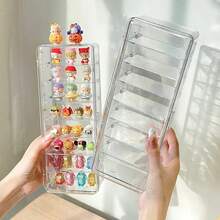Caixa de armazenamento transparente em acrílico com 8 compartimentos - Ideal para guardar miniaturas de carros, itens colecionáveis, decorações e pequenos objetos. Perfeita para armazenar decorações de diversas datas comemorativas; o corpo transparente é ideal para exibir enfeites de Natal, Halloween, Dia dos Namorados e Festas da Primavera. Também pode ser usada como porta-joias. - Multicolorido - Ver 11
