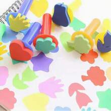 12pcs Sponge Painting Stamps, Student DIY Art Craft Set, Valentine's Day, Birthday Gift - Pattern Stamp - View 2