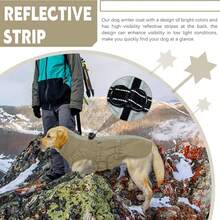 1pc Warm Dog Jacket With Chest Strap, Waterproof Reflective Dog Coat, Suitable For Small, Medium And Large Dogs, Fleece High Collar Winter Jacket With Zipper, Pet Winter Warm Clothes - Apricot - View 4