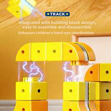 3+ Kids Car Educational Building Blocks Toy - Magnetic Blocks Train Set With Anti-Gravity Function And Multi-Functional Accessories, Flexible 3D Track Layout, Anti-Gravity Train Set 54/126pcs - Birthday, Christmas, Halloween, New Year, Easter, Children's Day Holiday Gift - Multicolor - View 10