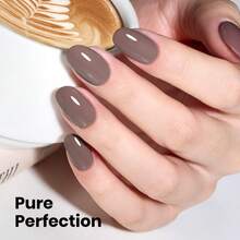 Beetles 15ml Hema Free Black Gel Polish – Silent Charm Audrey Color Long-Lasting Soak Off UV LED Glossy Manicure DIY Nail Art - 15Ml Hema-free Latte Routine - 查看 4