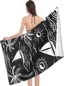 1pc Ultra Soft Coconut Tree Beach Towel - Sand-Proof, Lightweight, Quick-Drying Polyester Blend - Ideal For Swimming, Camping, Travel And Outdoor Adventure - Perfect For Vacation, Birthday, Anniversary Or Essential Accessory, Beach Towel | Coconut Tree Design | Quick-Dry Fabric, Suitable For Beach - A - View 42
