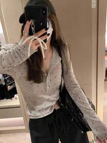 Women Tops - Khaki - View 3