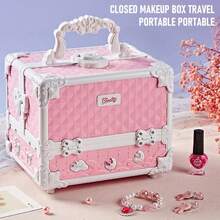 Children's Day Best Gift Washable Kids Makeup Kit For Little Girls - Real Cosmetic Play Set With Mirror, Case, And Beauty Dress-Up Toys, Perfect Birthday Gift - 粉色 - 查看 10