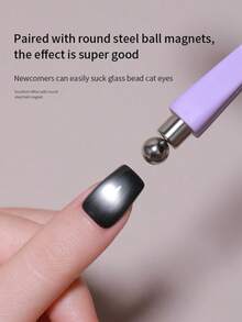 1pc Professional 8-In-1 Cat Eye Magnetic Nail Art Tool, Strong Magnetic Multifunctional Magnet - Multicolor - View 2